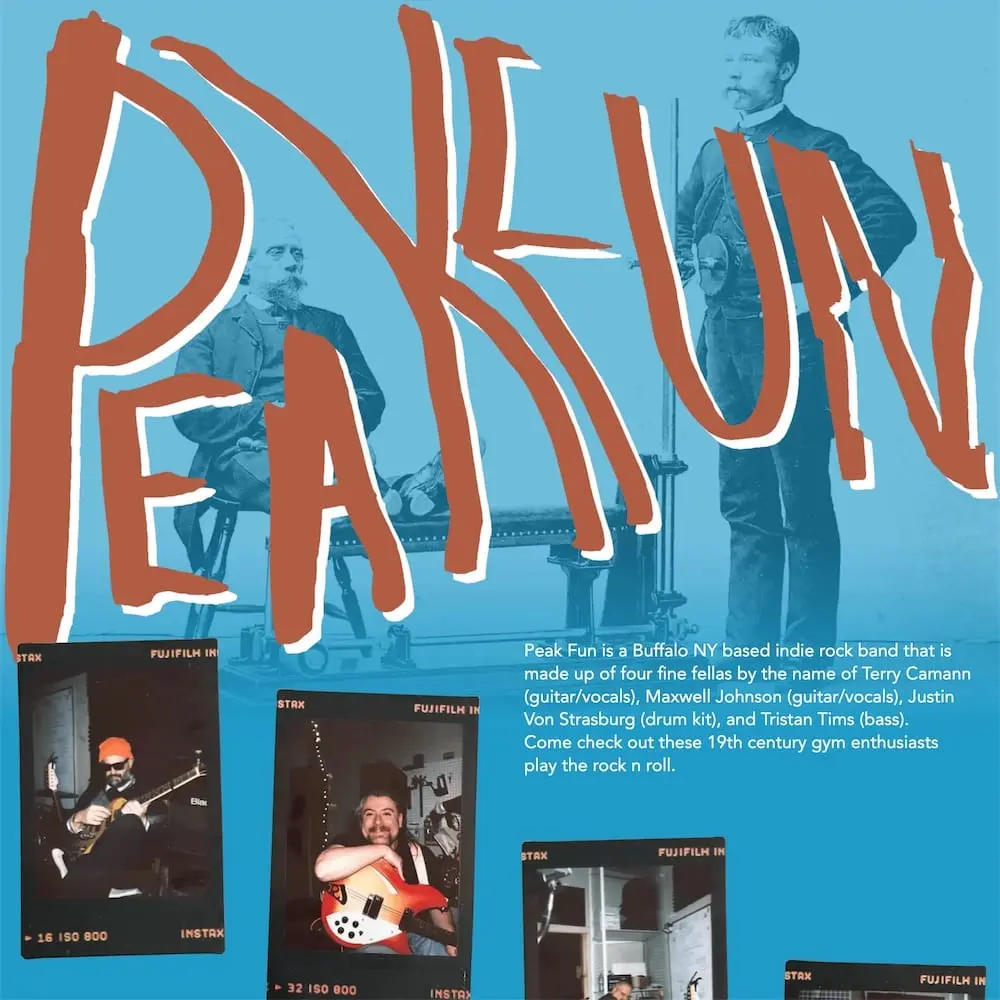 a square shaped screen shot of the Peak Fun single page website